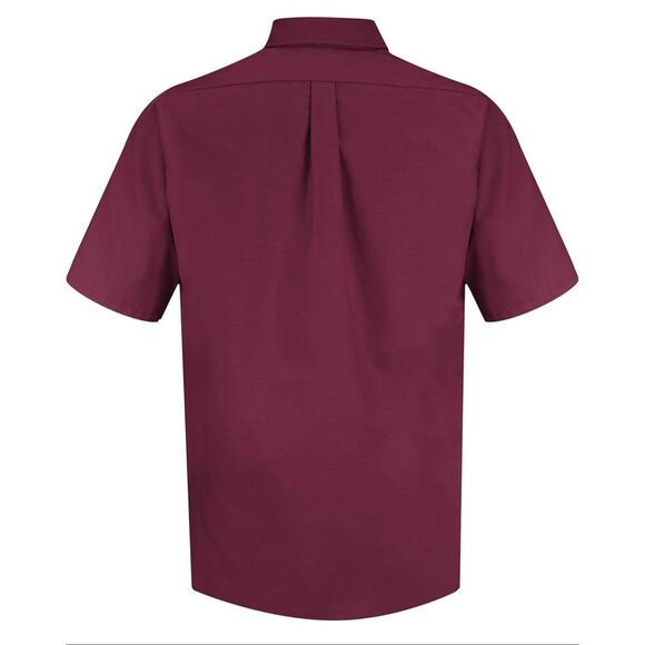 Red kap Men's Short Sleeve Poplin Dress Shirt large burgundy - Picture 6 of 6